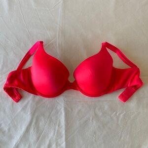 Victoria's Secret “The Showstopper” Vibrant Pink Padded Underwire Bra, sz-32D